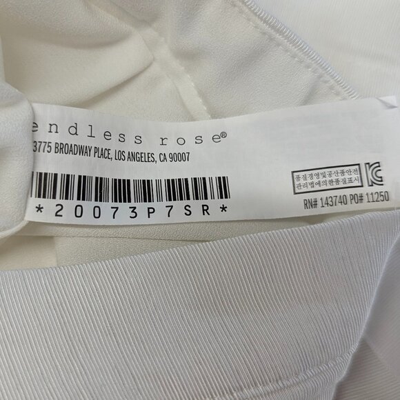 NWT Endless Rose Size Small Winter White Palazzo Capris - Picture 15 of 16